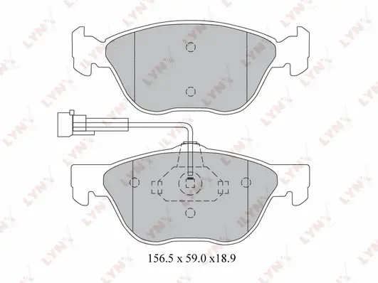 Kit de plaquettes de frein, frein à disque LYNXAUTO BD-2803