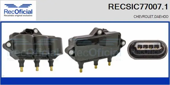 Bobine d'allumage RECOFICIAL RECSIC77007.1