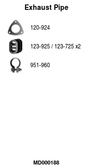 Tuyau d'échappement FA1 MD000188