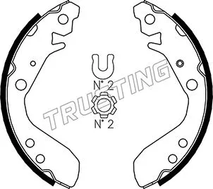 Jeu de mâchoires de frein TRUSTING 044.022