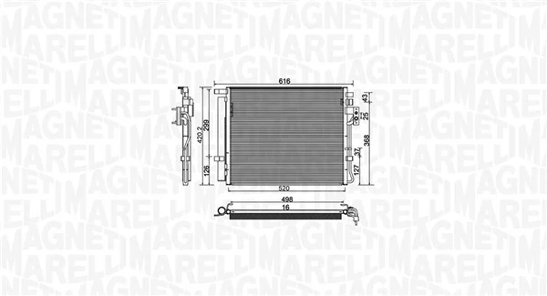 Condenseur, climatisation MAGNETI MARELLI 350203983000