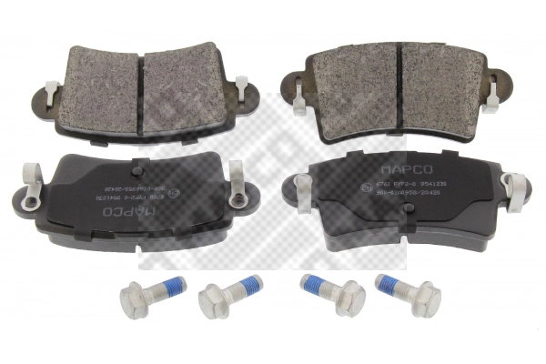 Kit de plaquettes de frein, frein à disque MAPCO 6760