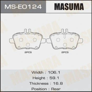 Jeu de mâchoires de frein MASUMA MS-E0124