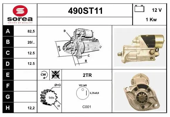 Démarreur STARTCAR 490ST11