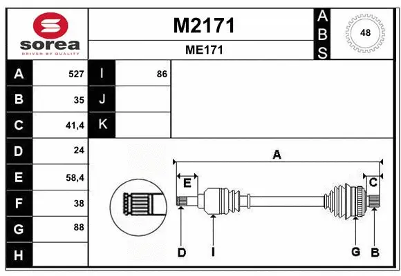 Arbre de transmission SNRA M2171
