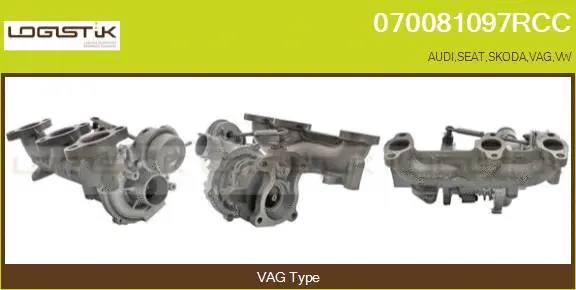 Turbocompresseur, suralimentation LGK 070081097RCC