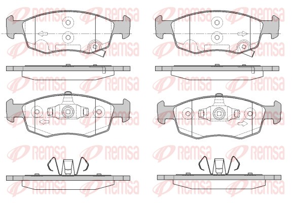 Kit de plaquettes de frein, frein à disque REMSA 0172.34