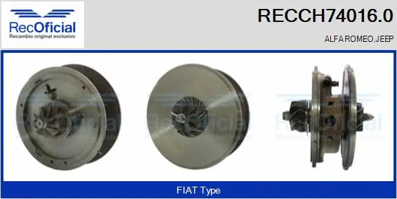 Groupe carter, turbocompresseur RECOFICIAL RECCH74016.0