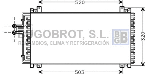 Condenseur, climatisation BUGOBROT 62-RT5183