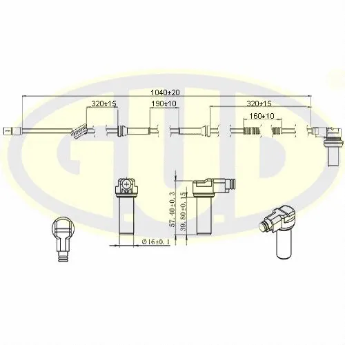 Capteur, vitesse de roue G.U.D. GABS01016