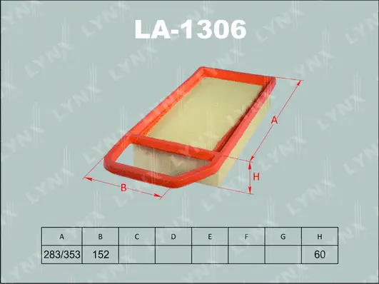 Filtre à air LYNXAUTO LA-1306