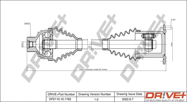 Arbre de transmission Dr!ve+ DP2110.10.1783