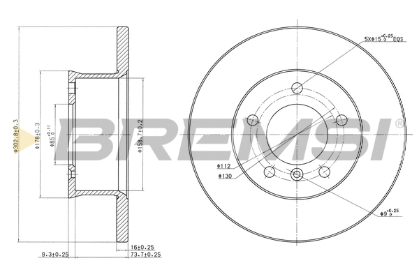 Disque de frein BREMSI CD6250S