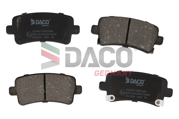Kit de plaquettes de frein, frein à disque DACO Germany 323643