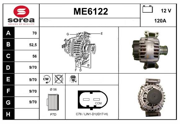 Alternateur SERA ME6122