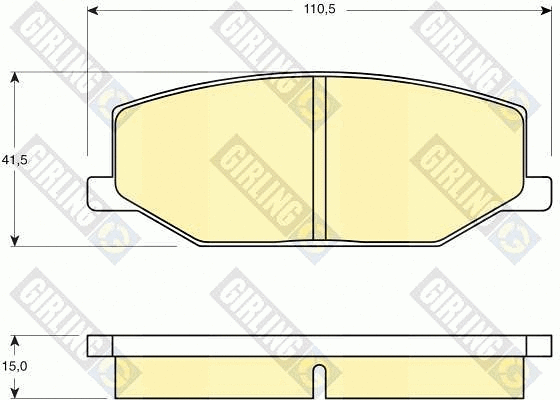 Kit de plaquettes de frein, frein à disque GIRLING 6103839