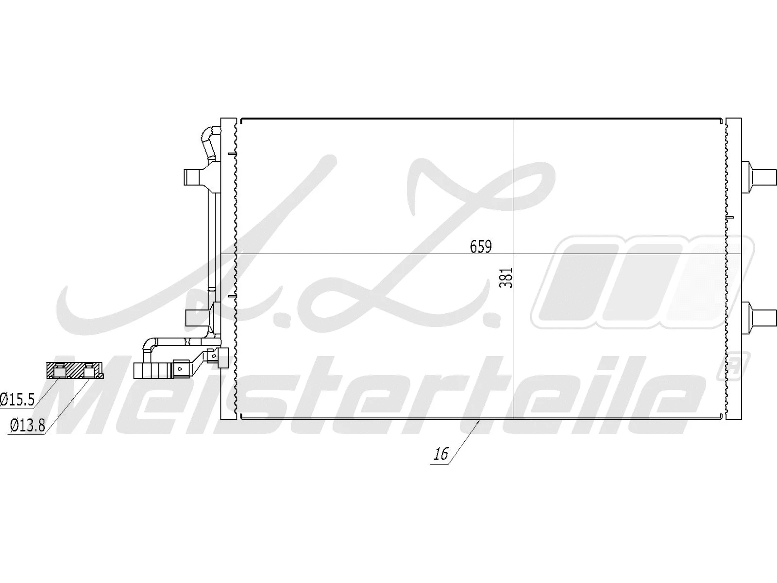 Condenseur, climatisation A.Z. Meisterteile AZMT-45-030-1463