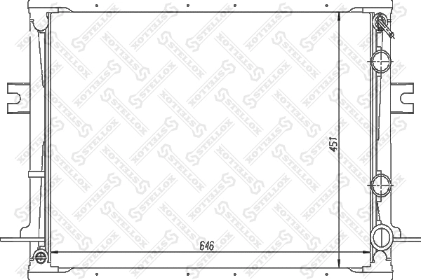 Radiateur, refroidissement du moteur STELLOX 10-25827-SX