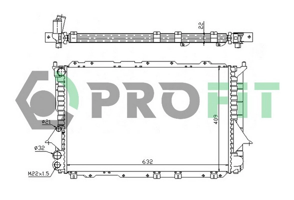 Radiateur, refroidissement du moteur PROFIT PR 0014A4