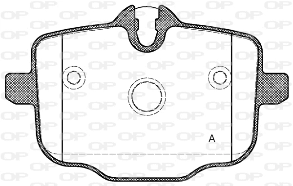 Kit de plaquettes de frein, frein à disque OPEN PARTS BPA1433.00