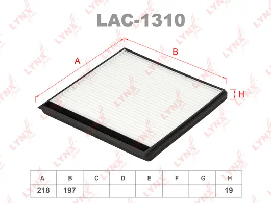 Filtre, air de l'habitacle LYNXAUTO LAC-1310