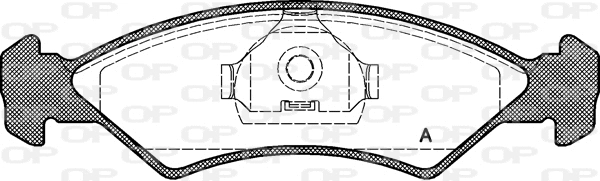 Kit de plaquettes de frein, frein à disque OPEN PARTS BPA0168.00