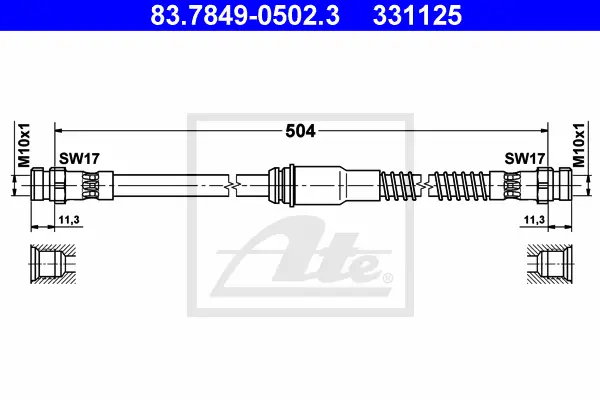 Flexible de frein ATE-APAC 83.7849-0502.3