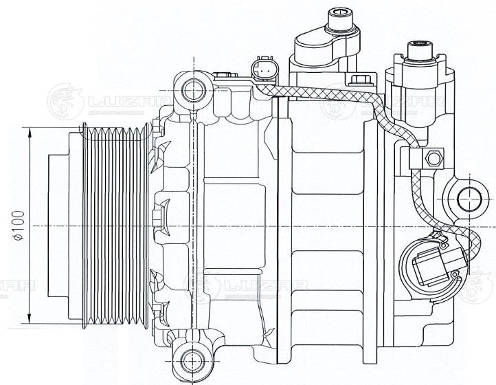 Compresseur, climatisation LUZAR LCAC 1506