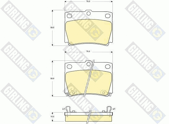 Kit de plaquettes de frein, frein à disque GIRLING 6132399