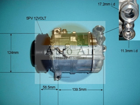 Compresseur, climatisation AUTO AIR GLOUCESTER 14-0335