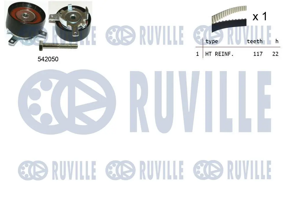 Kit de courroie crantée RUVILLE 550337