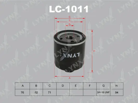 Filtre à huile LYNXAUTO LC-1011