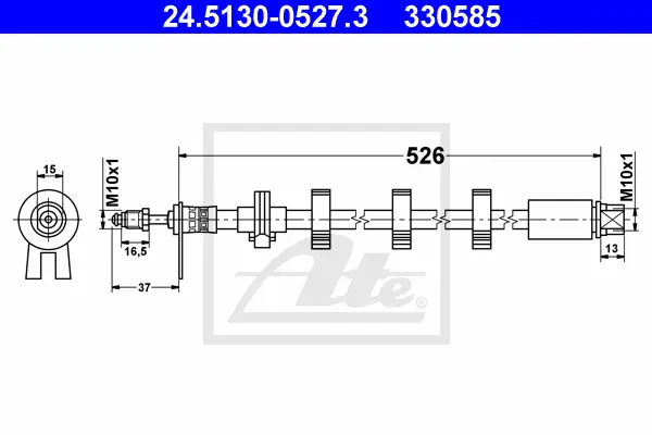 Flexible de frein ATE-APAC 24.5130-0527.3