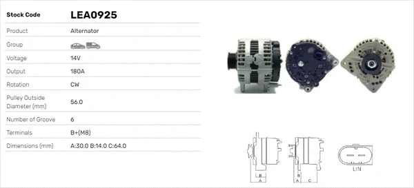 Alternateur LUSA LEA0925