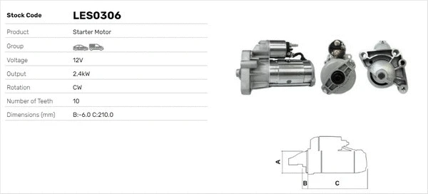 Démarreur LUSA LES0306