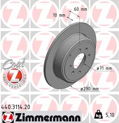 Disque de frein ZIMMERMANN 440.3114.20