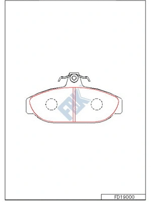 Kit de plaquettes de frein, frein à disque FBK FD19000