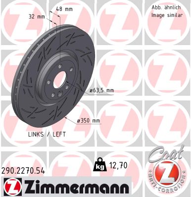 Disque de frein ZIMMERMANN 290.2270.54