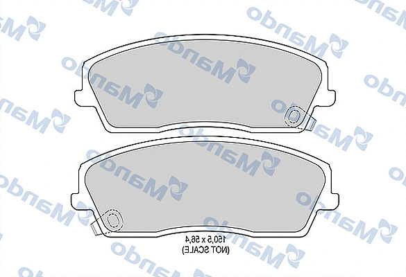 Kit de plaquettes de frein, frein à disque MANDO MBF015447