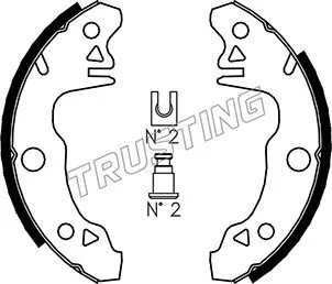 Jeu de mâchoires de frein TRUSTING 088.205
