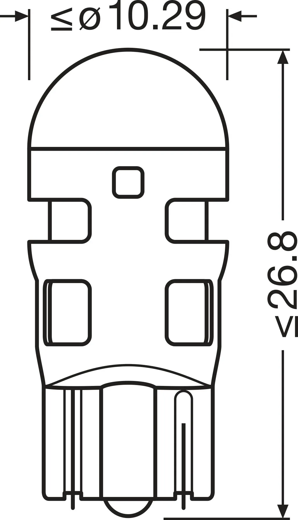 Ampoule, feu de sécurité des portes ams-OSRAM 2825DWP-2BL