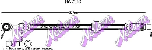 Flexible de frein KAWE H6711Q