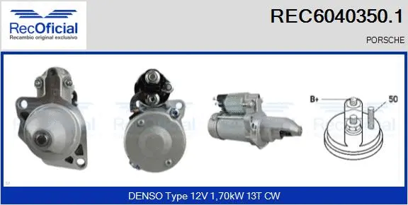 Démarreur RECOFICIAL REC6040350.1