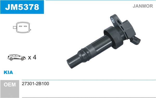 Bobine d'allumage JANMOR JM5378