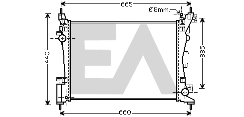 Radiateur, refroidissement du moteur EACLIMA 31R10106