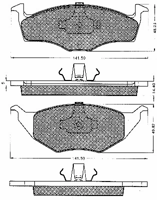 Kit de plaquettes de frein, frein à disque BSF 10543