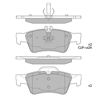 Kit de plaquettes de frein, frein à disque HAGEN GP2209