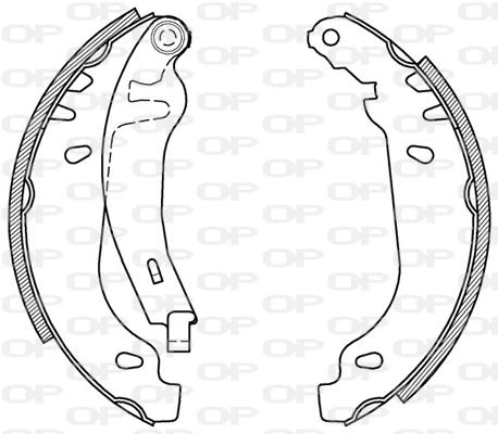 Jeu de mâchoires de frein OPEN PARTS BSA2165.00