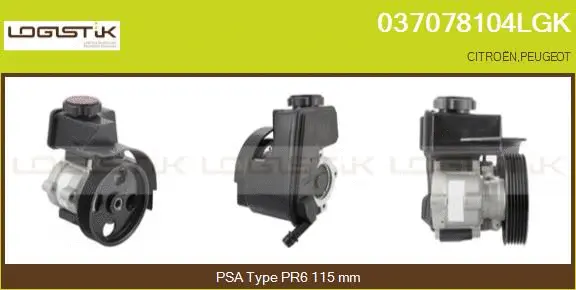 Pompe hydraulique, direction LGK 037078104LGK