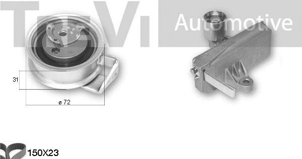 Kit de courroie crantée TREVI AUTOMOTIVE KD1348